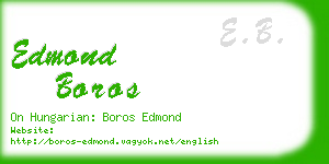 edmond boros business card